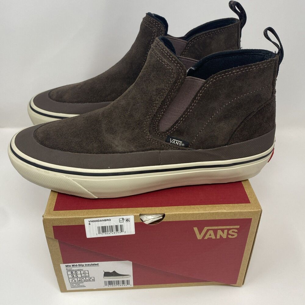 Vans Mid-Slip MTE Shoes Brown Suede Women’s 9.5 / Men’s 8 Chukka VN000DANBRO NEW
